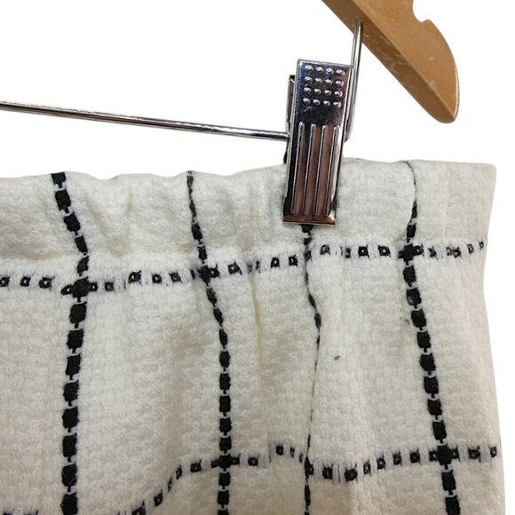 Cato Plus 16W White Ivory Black Windowpane Tweed Mini Skirt Lined Preppy Chic - Picture 4 of 7